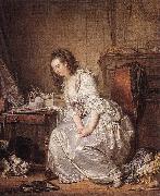 GREUZE, Jean-Baptiste The Broken Mirror sd China oil painting reproduction